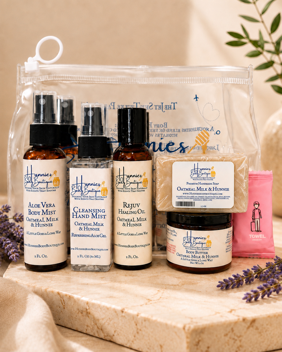 Jet Set Travel Pack - Oatmeal Milk & Hunnie
