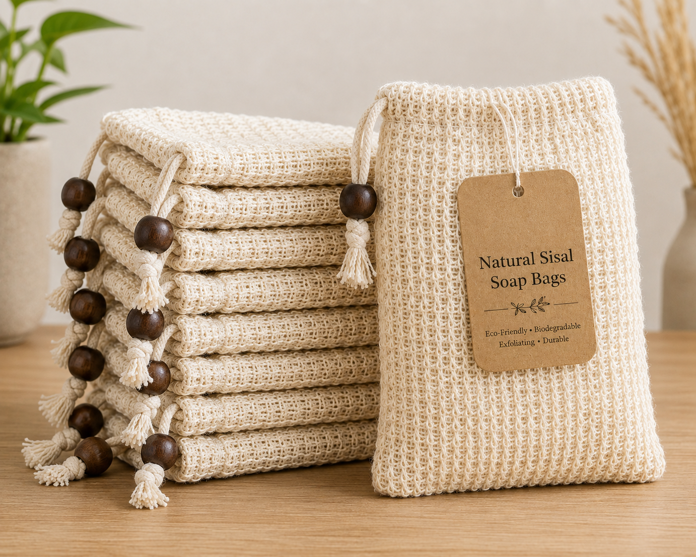 Natural Sisal Soap Saver Pouch